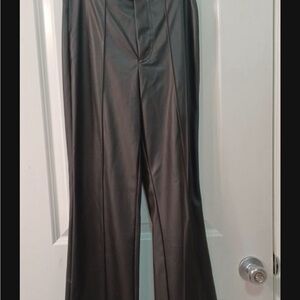 Black Faux Leather Pants